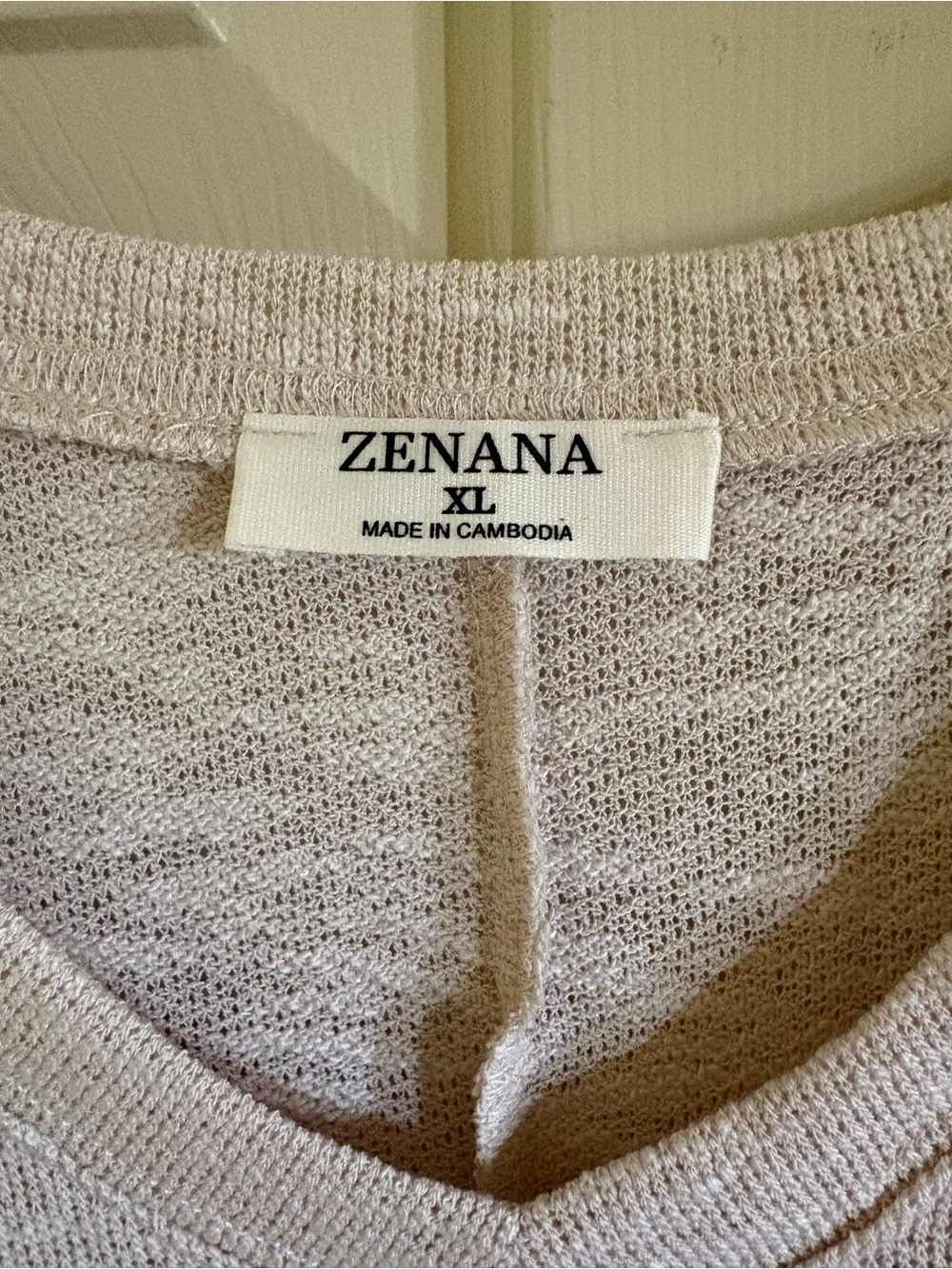 Zenana Size XL Short Sleeve Beige Crop Top - NWOT - Picture 3 of 4